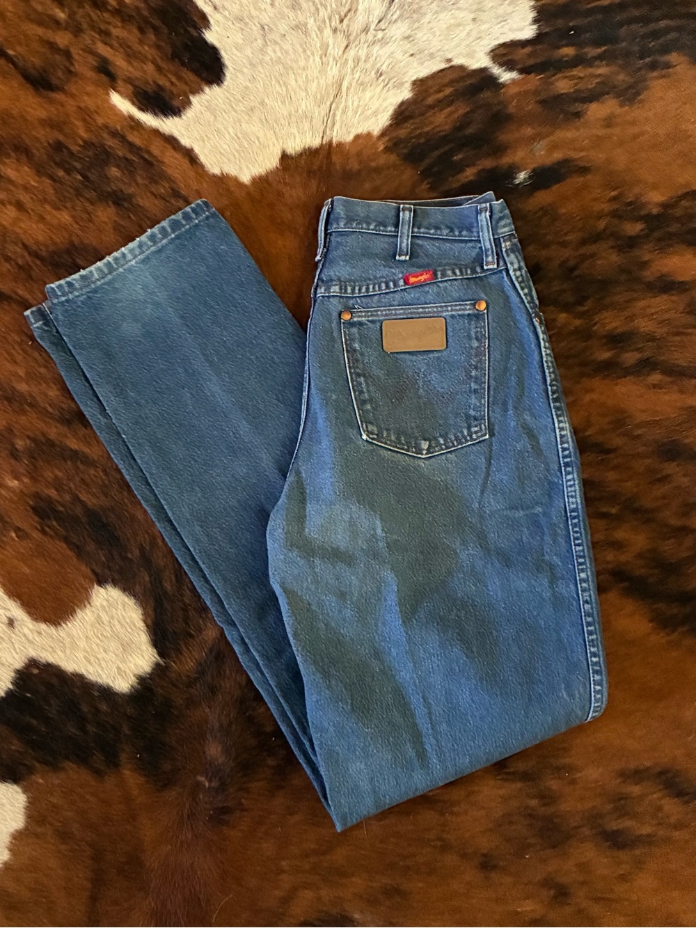 Vintage Wrangler Straight Fit Women’s Denim Jeans - Dark Blue